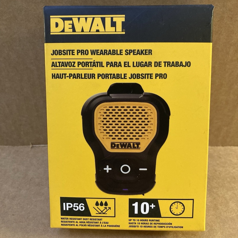 DEWALT Jobsite Pro DXMA1901158 Wearable Bluetooth Speaker New Open Box